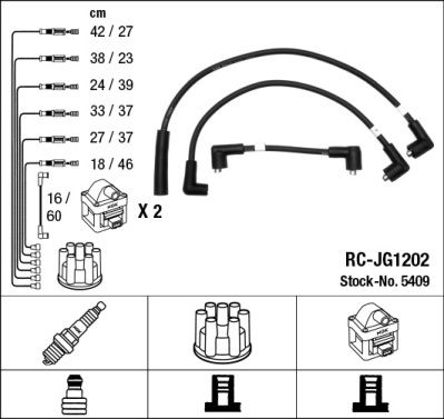 Комплект проводов зажигания NGK 5409 для JAGUAR XJ