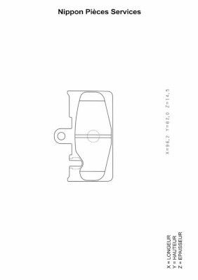 Комплект тормозных колодок, дисковый тормоз NPS T361A25 для TOYOTA CELSIOR