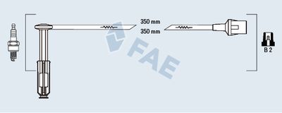 Комплект проводов зажигания FAE 85052 для SSANGYONG MUSSO
