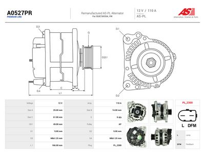 Alternátor AS-PL A0527PR