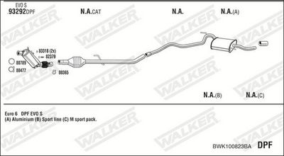 SISTEM DE ESAPAMENT WALKER BWK100823BA