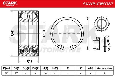 комплект колесен лагер STARK SKWB-0180787