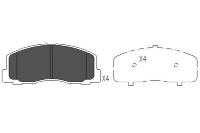 Комплект тормозных колодок, дисковый тормоз KAVO PARTS KBP-5523 для MITSUBISHI TREDIA