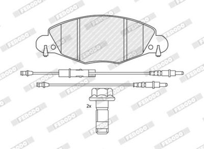 BREMSBELAGSATZ SCHEIBENBREMSE FERODO FDB1412 2
