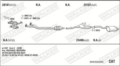 Изпускателна система WALKER BWH05093C