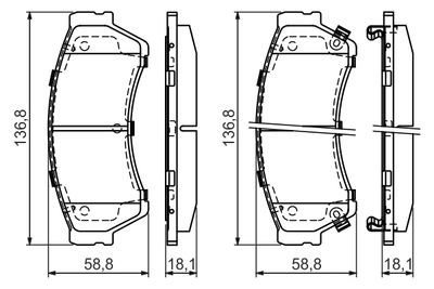 Brake Pad Set, disc brake 0 986 494 221