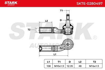 накрайник на напречна кормилна щанга STARK SKTE-0280497
