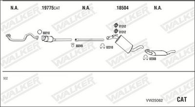 Изпускателна система WALKER VW25062