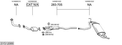 ABGASANLAGE BOSAL SYS12089