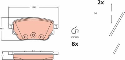 Brake Pad Set, disc brake GDB2553