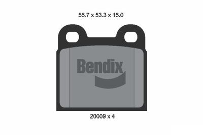 Комплект тормозных колодок, дисковый тормоз BENDIX Braking BPD1674 для VOLVO 66
