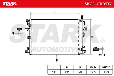 кондензатор, климатизация STARK SKCD-0110377