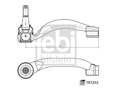Końcówka drążka kierowniczego poprzecznego FEBI BILSTEIN 197253