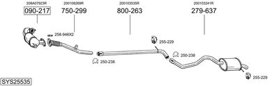 Układ wydechowy BOSAL SYS25535