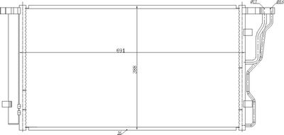 Конденсатор, кондиционер HART 637 003 для HYUNDAI i40
