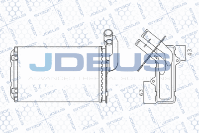 JDEUS M-2230100 Радиатор печки  для RENAULT 19 (Рено 19)