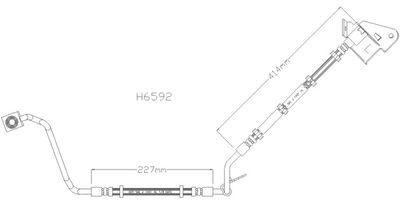 Тормозной шланг KAWE H6592 для JEEP GRAND CHEROKEE