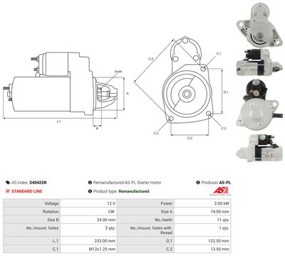 STARTER AS-PL S4042SR 4