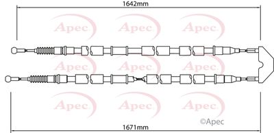 APEC Cable Pull, parking brake CAB1459