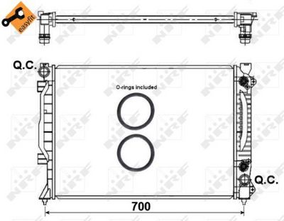 Radiator, engine cooling 53444