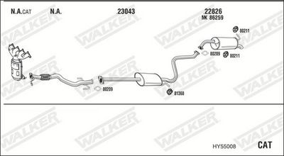 Изпускателна система WALKER HY55008