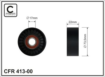 Tensioner Pulley, V-ribbed belt 413-00