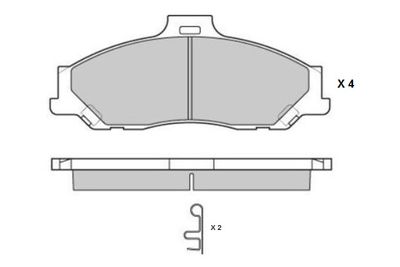 Комплект тормозных колодок, дисковый тормоз E.T.F. 12-0905 для FORD RANGER