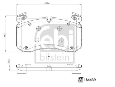 Brake Pad Set, disc brake 184439