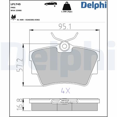 Brake Pad Set, disc brake LP1745