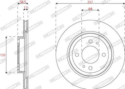 BREMSSCHEIBE FERODO DDF2815C 1