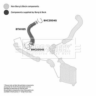 Трубка нагнетаемого воздуха BORG & BECK BTH1185 для VW TOUAREG
