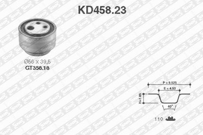 KD45823 SNR Комплект ремня ГРМ