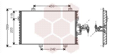 VAN WEZEL 17005153 Радиатор кондиционера  для FIAT TIPO (Фиат Типо)