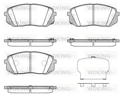 Комплект тормозных колодок, дисковый тормоз WOKING P12023.43 для KIA SELTOS