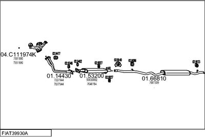 SISTEM DE ESAPAMENT MTS FIAT39930A009404