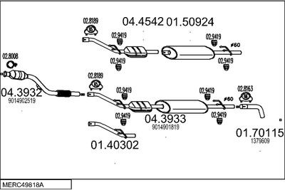 SISTEM DE ESAPAMENT MTS MERC49818A014997