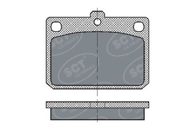 Комплект тормозных колодок, дисковый тормоз SCT - MANNOL SP 159 PR для MAZDA 818