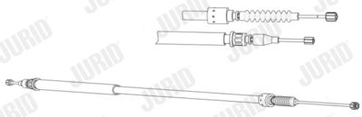 Тросик, cтояночный тормоз JURID 433104J для OPEL CORSA