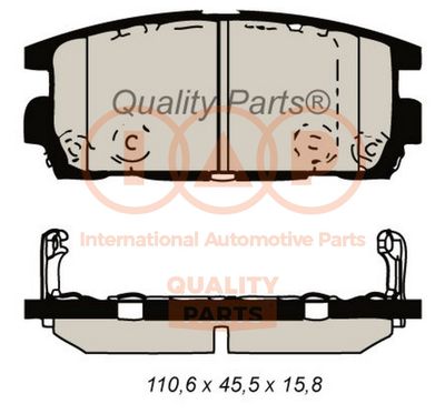 Комплект тормозных колодок, дисковый тормоз IAP QUALITY PARTS 704-07082 для HYUNDAI TERRACAN