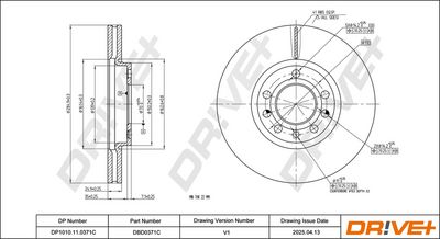 BREMSSCHEIBE DR!VE+ DBD0371C 2