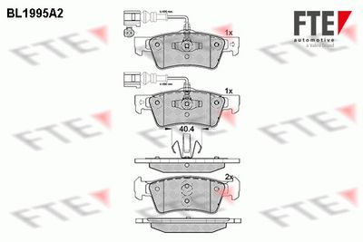 Комплект тормозных колодок, дисковый тормоз FTE 9010583 для VW TOUAREG