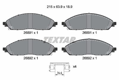 Remblokken set Voor , past: JEEP GRAND CHEROKEE L V 2.0H 05.21-