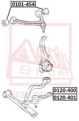Шарнир независимой подвески / поворотного рычага ASVA 0120-401 для TOYOTA VISTA