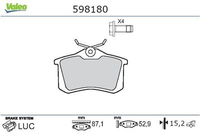 SET PLACUTE FRANA FRANA DISC VALEO 598180