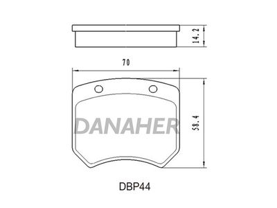 Комплект тормозных колодок, дисковый тормоз DANAHER DBP44 для AUSTIN MINI