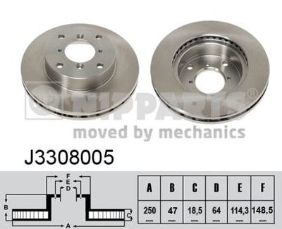 NIPPARTS J3308005 Тормозные диски NIPPARTS для SUZUKI SWIFT