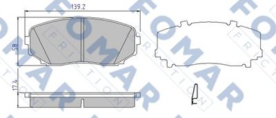 Комплект тормозных колодок, дисковый тормоз FOMAR Friction FO 957681 для MAZDA CX-9