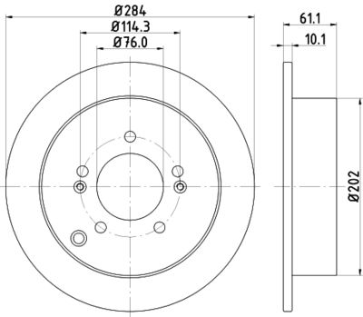 HELLA 8DD 355 111-421 Тормозные диски  для HYUNDAI ix35 (Хендай Иx35)