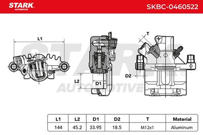 спирачен апарат STARK SKBC-0460522