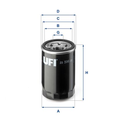 UFI 23.596.00 Масляный фильтр  для ALFA ROMEO 4C (Альфа-ромео 4к)